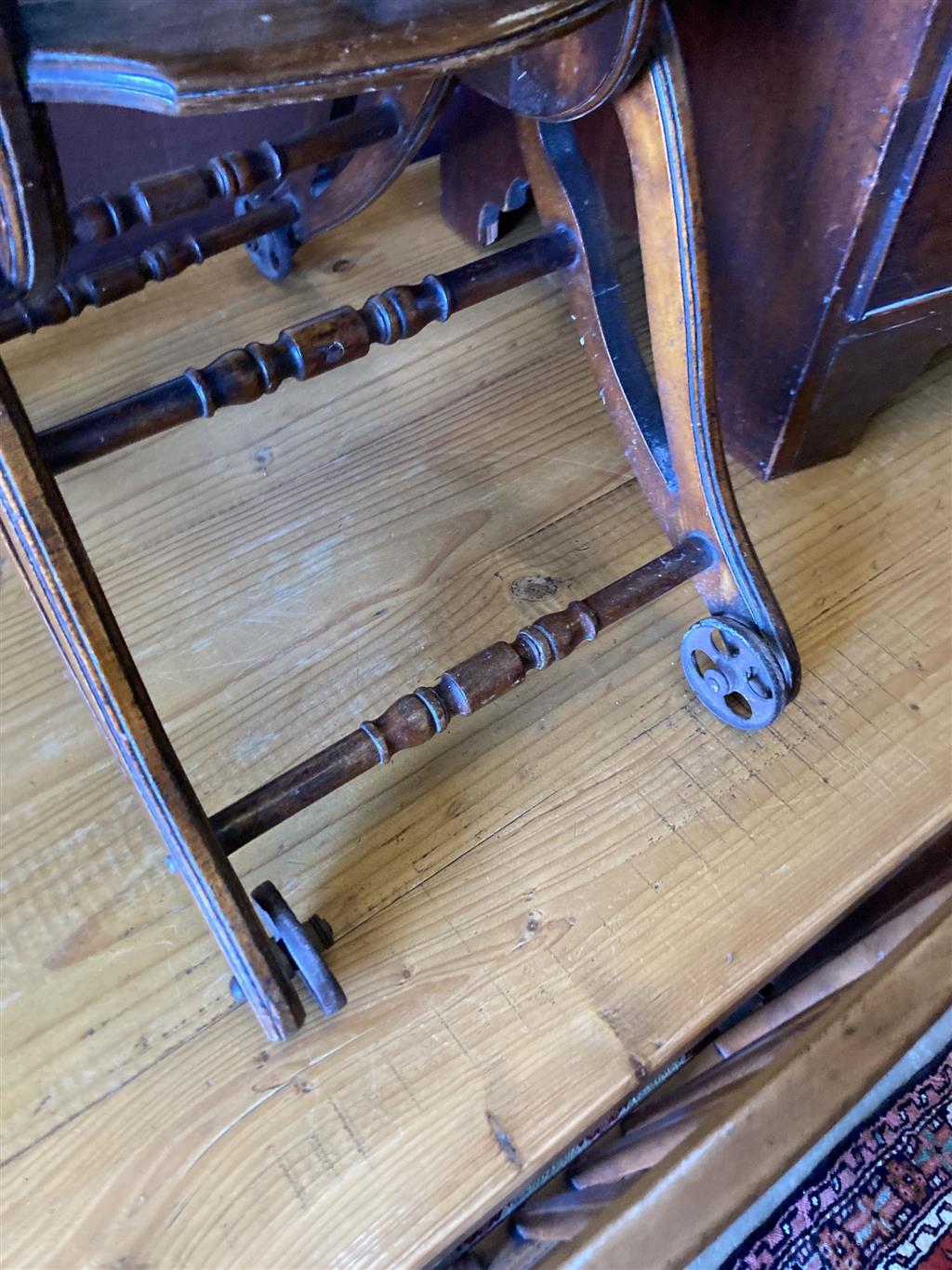 A late Victorian metamorphic childs high chair